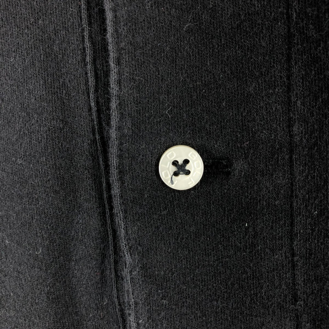 Ralph Lauren POLO GOLF Long sleeve polo shirt for men, size L cotton black type Vintage Second Hand