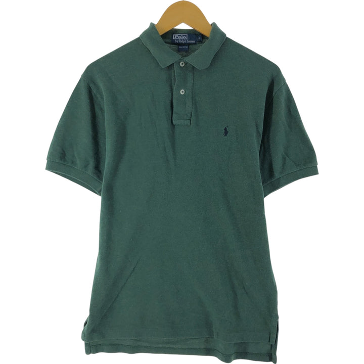 Ralph Lauren POLO by Ralph Lauren short sleeve polo shirt, size S for men cotton Green type dark green Vintage Second Hand