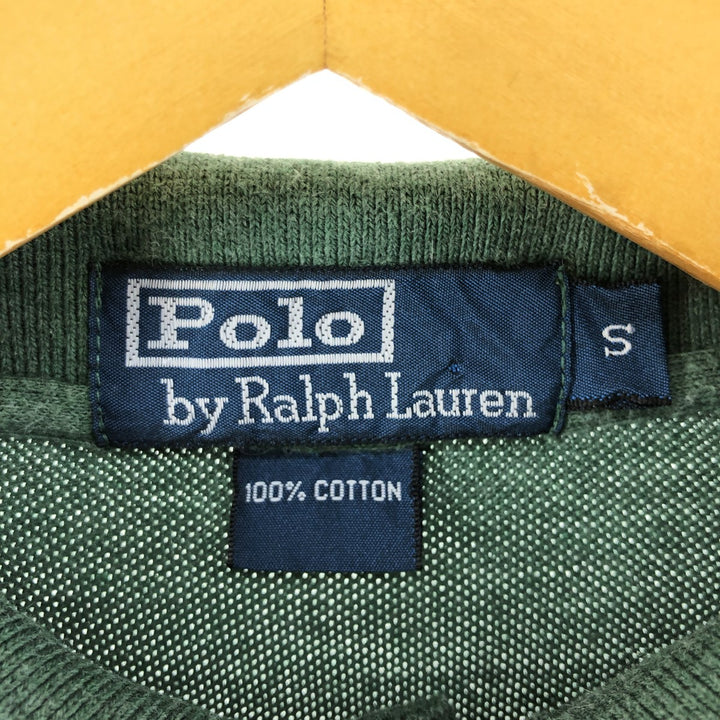 Ralph Lauren POLO by Ralph Lauren short sleeve polo shirt, size S for men cotton Green type dark green Vintage Second Hand