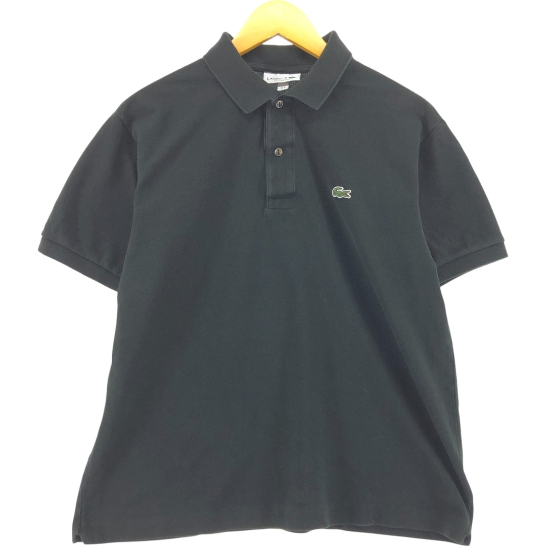 Lacoste Classic Fit short sleeve polo shirt size 5, men's size L cotton black type Vintage Second Hand