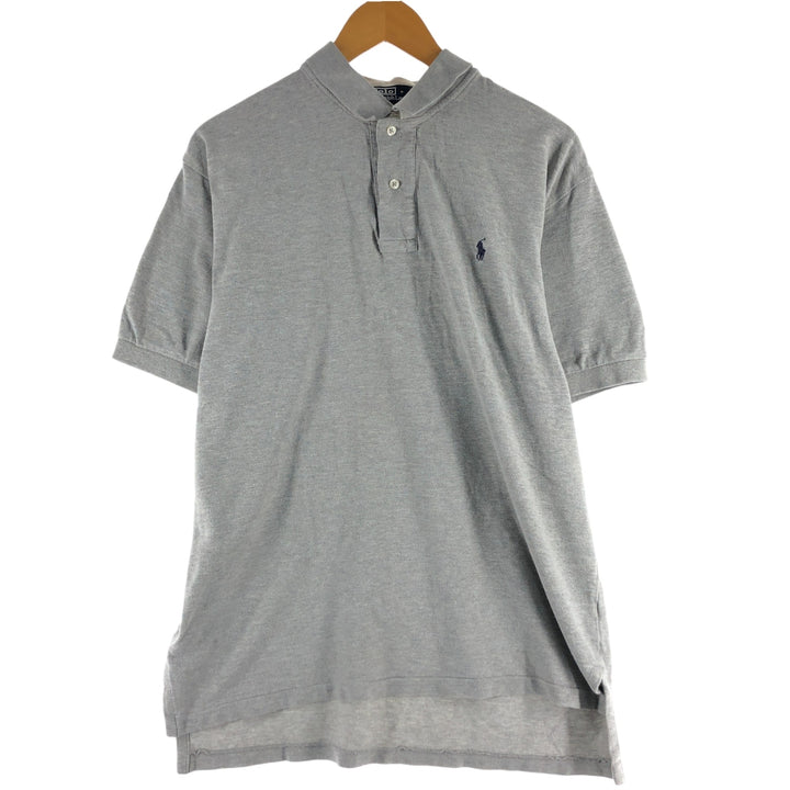 Ralph Lauren POLO by Ralph Lauren short sleeve polo shirt, men's size L cotton gray type Vintage Second Hand