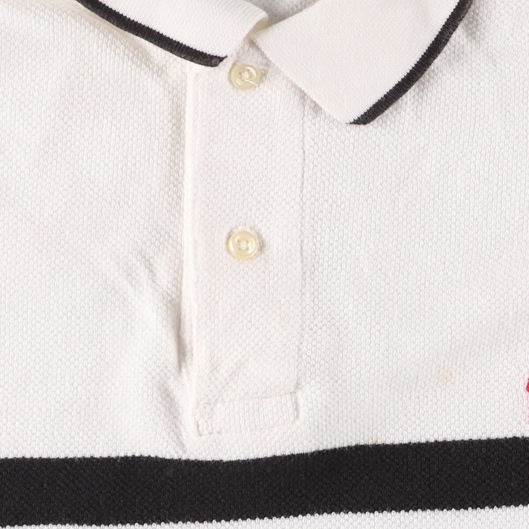Ralph Lauren POLO by Ralph Lauren short sleeve striped polo shirt, men's size L cotton white type Vintage Second Hand