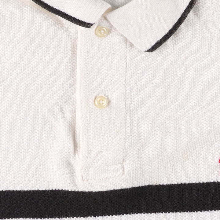 Ralph Lauren POLO by Ralph Lauren short sleeve striped polo shirt, men's size L cotton white type Vintage Second Hand