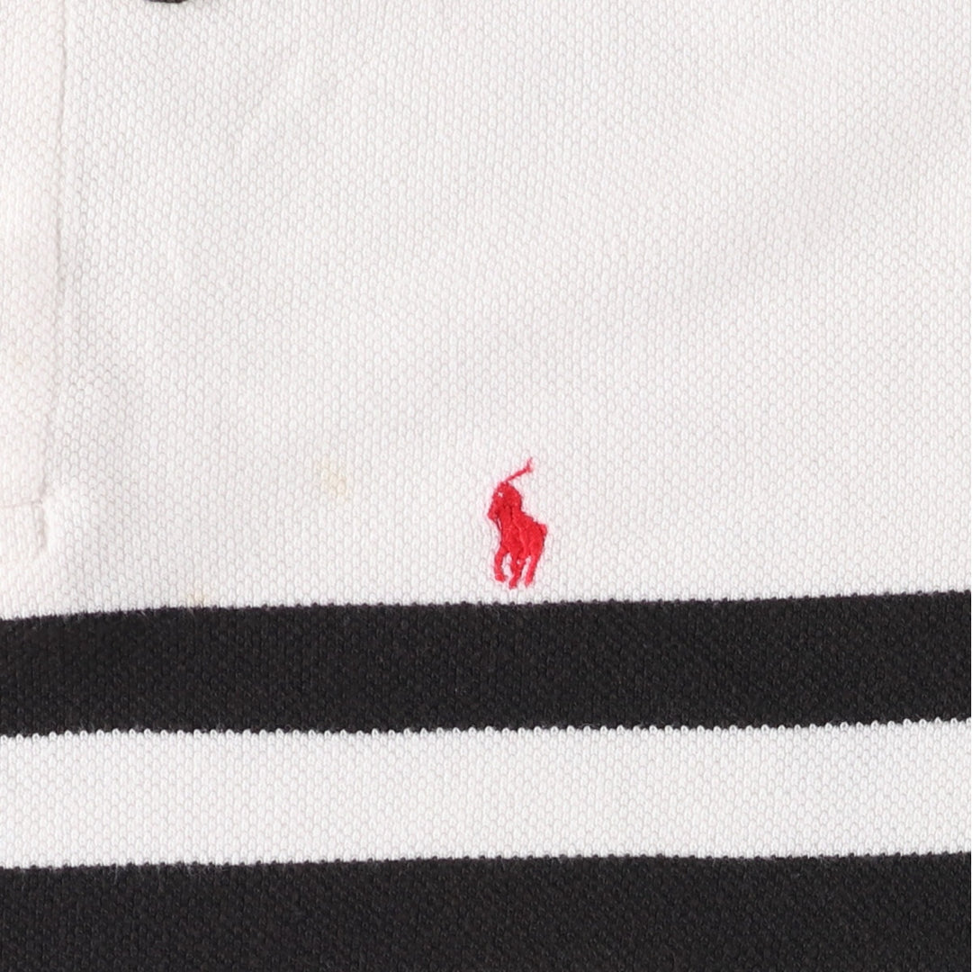 Ralph Lauren POLO by Ralph Lauren short sleeve striped polo shirt, men's size L cotton white type Vintage Second Hand
