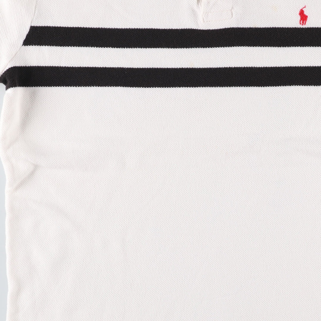 Ralph Lauren POLO by Ralph Lauren short sleeve striped polo shirt, men's size L cotton white type Vintage Second Hand