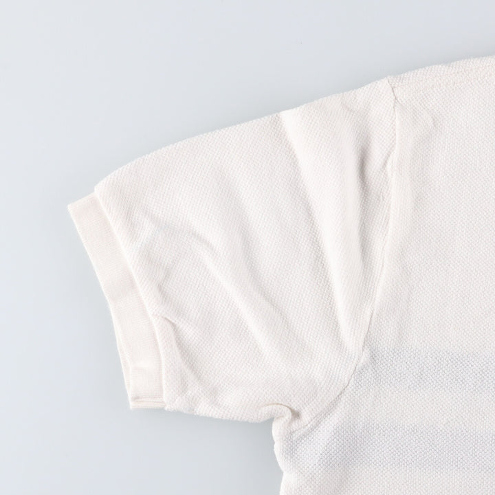 Ralph Lauren POLO by Ralph Lauren short sleeve striped polo shirt, men's size L cotton white type Vintage Second Hand
