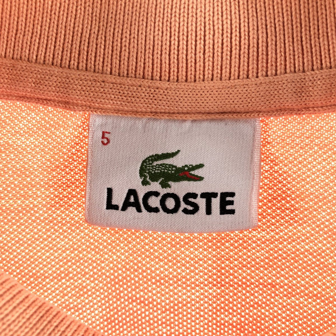 Lacoste LACOSTE Short Sleeve Polo Shirt Size 5 Men's L unclear orange type Vintage Second Hand