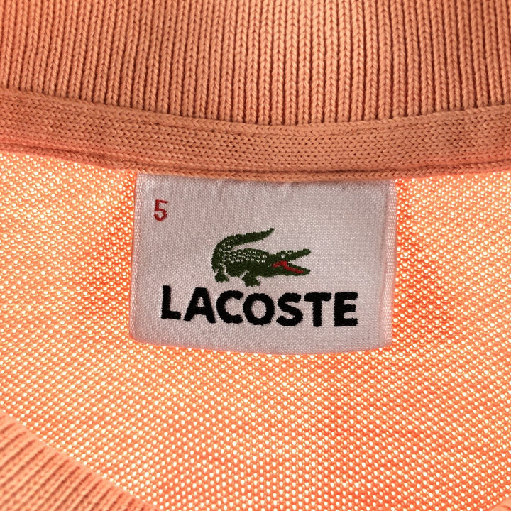 Lacoste LACOSTE Short Sleeve Polo Shirt Size 5 Men's L unclear orange type Vintage Second Hand
