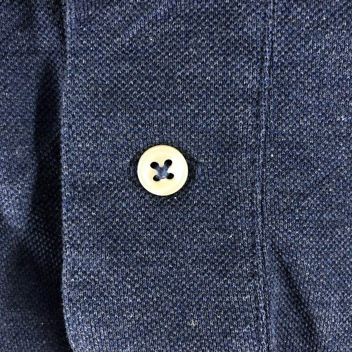 Ralph Lauren POLO by Ralph Lauren short sleeve polo shirt, men's size L Pima Cotton Navy blue Vintage Second Hand