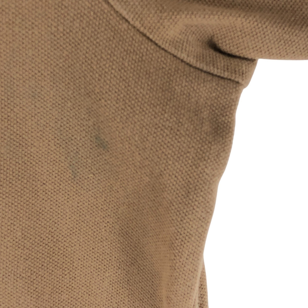 Ralph Lauren POLO by Ralph Lauren CUSTOM FIT short sleeve polo shirt, men's XL size cotton Khaki type brown Vintage Second Hand
