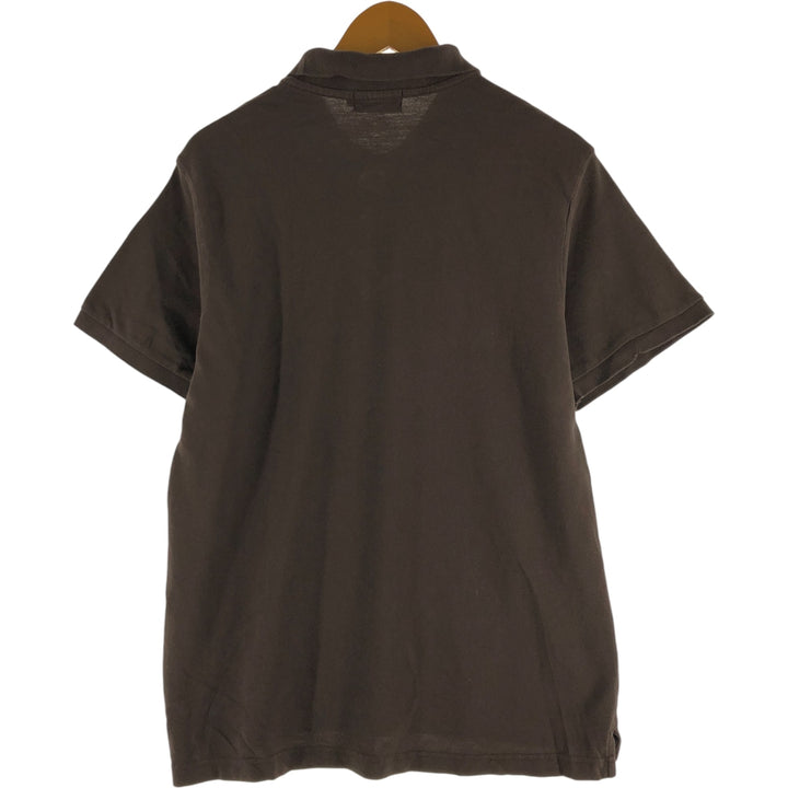 Ralph Lauren POLO by Ralph Lauren short sleeve polo shirt, men's XL size cotton dark chocolate Vintage Second Hand