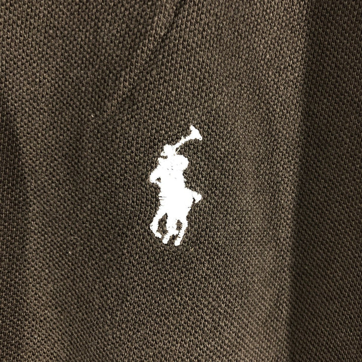 Ralph Lauren POLO by Ralph Lauren short sleeve polo shirt, men's XL size cotton dark chocolate Vintage Second Hand