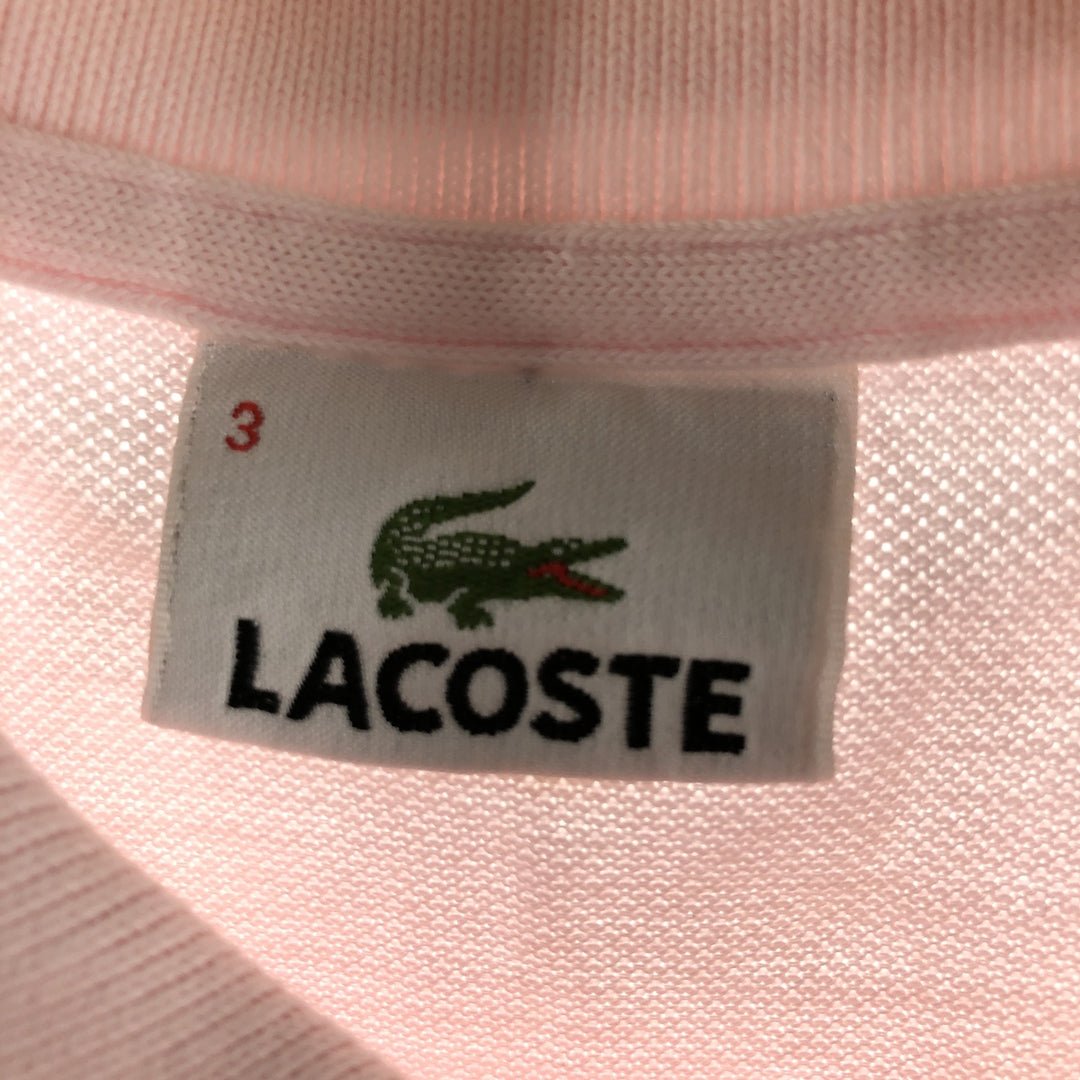 Lacoste LACOSTE short sleeve polo shirt size 3, men's size S cotton pink type Vintage Second Hand