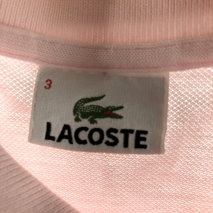 Lacoste LACOSTE short sleeve polo shirt size 3, men's size S cotton pink type Vintage Second Hand