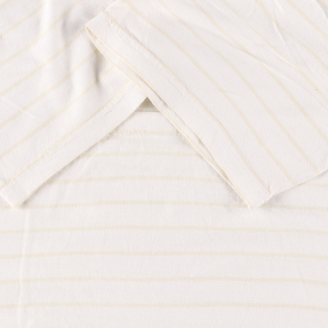 STUSSY Striped T-shirt for men (size L) cotton white type Vintage Second Hand