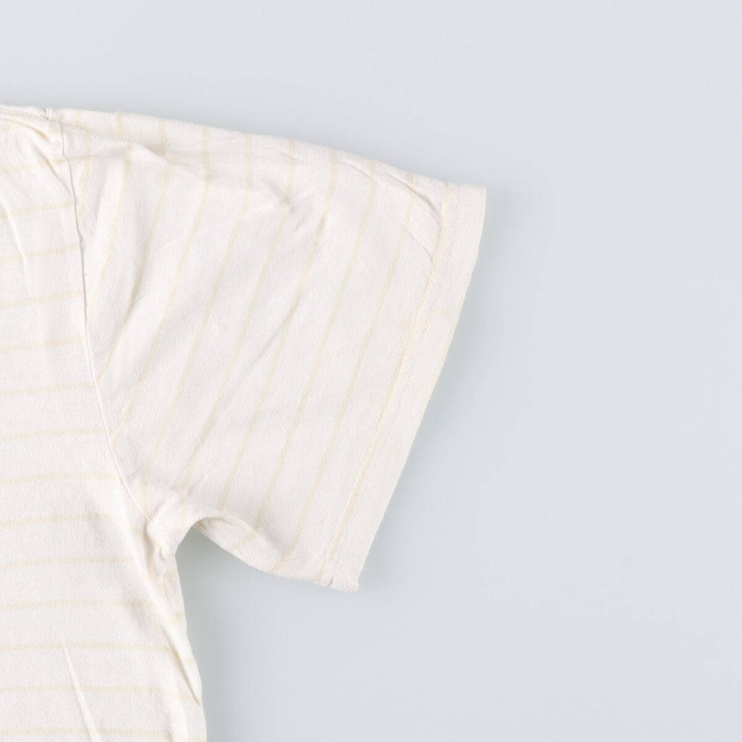 STUSSY Striped T-shirt for men (size L) cotton white type Vintage Second Hand