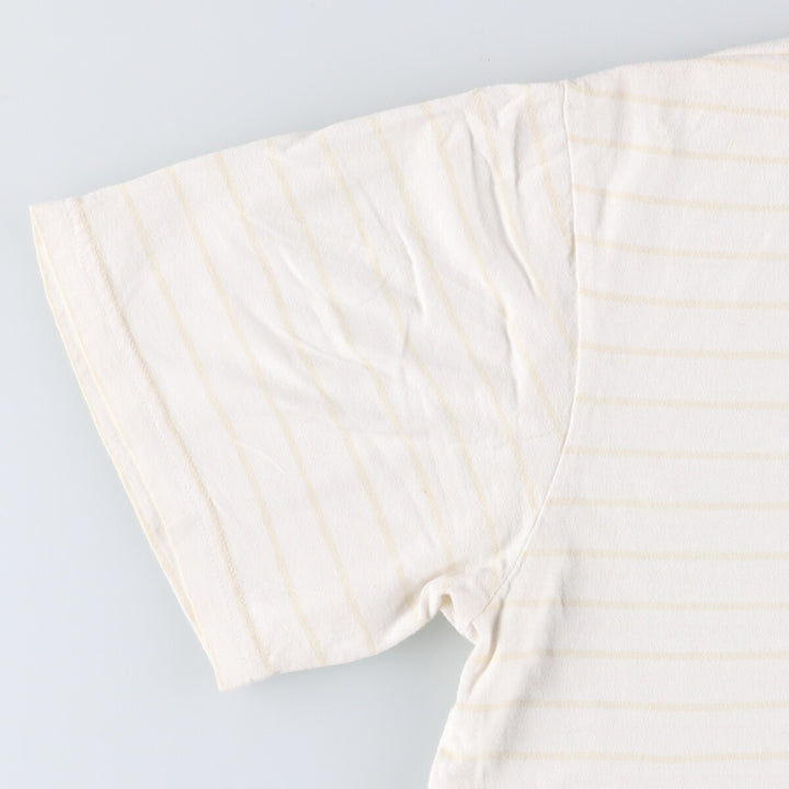 STUSSY Striped T-shirt for men (size L) cotton white type Vintage Second Hand