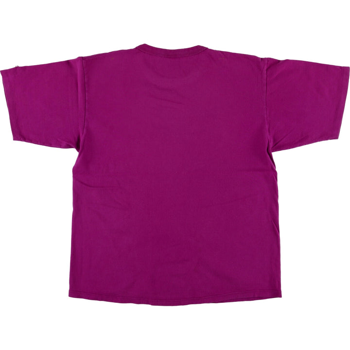 90'S Champion Authentic Athletic Apparel Logo T-shirt Made in USA Men's L Vintage cotton purple type Vintage Second Hand