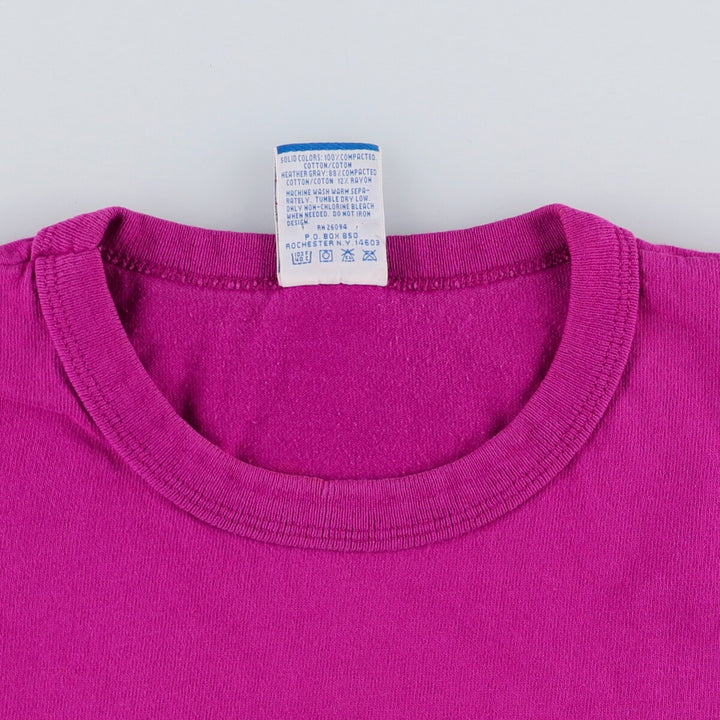 90'S Champion Authentic Athletic Apparel Logo T-shirt Made in USA Men's L Vintage cotton purple type Vintage Second Hand