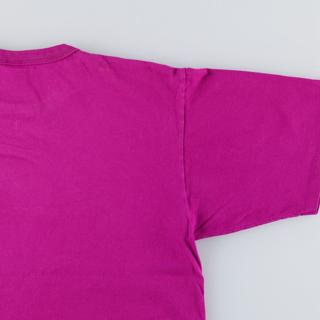 90'S Champion Authentic Athletic Apparel Logo T-shirt Made in USA Men's L Vintage cotton purple type Vintage Second Hand