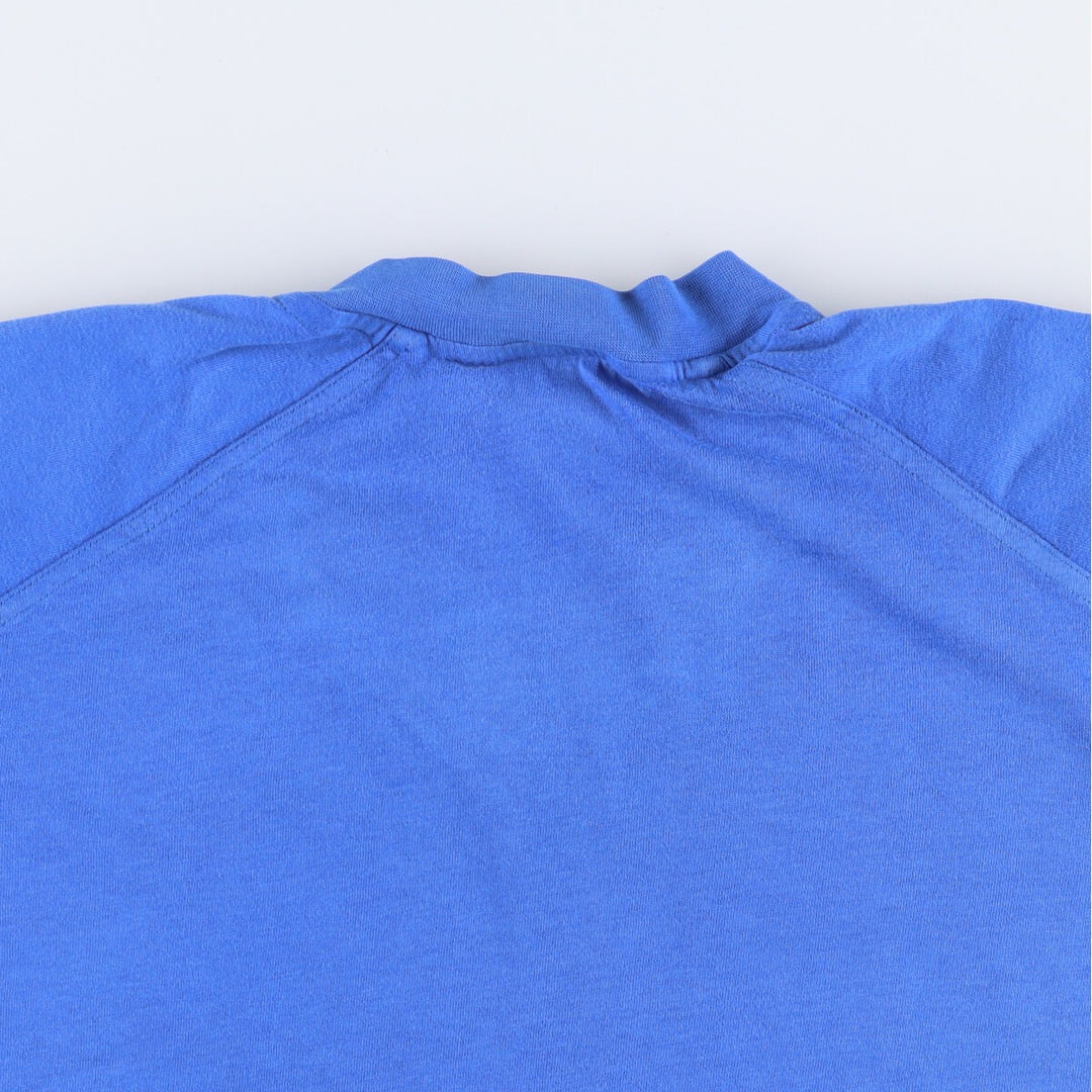00'S adidas V-neck one-point logo T-shirt, men's XL size unclear blue type Vintage Second Hand