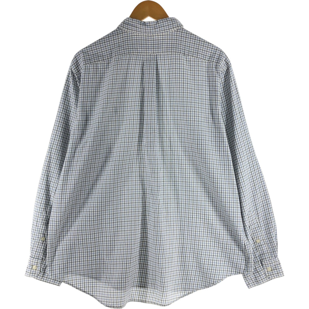 Ralph Lauren Classic Fit Long Sleeve Button Down Check Shirt Men's XL cotton white type Vintage Second Hand