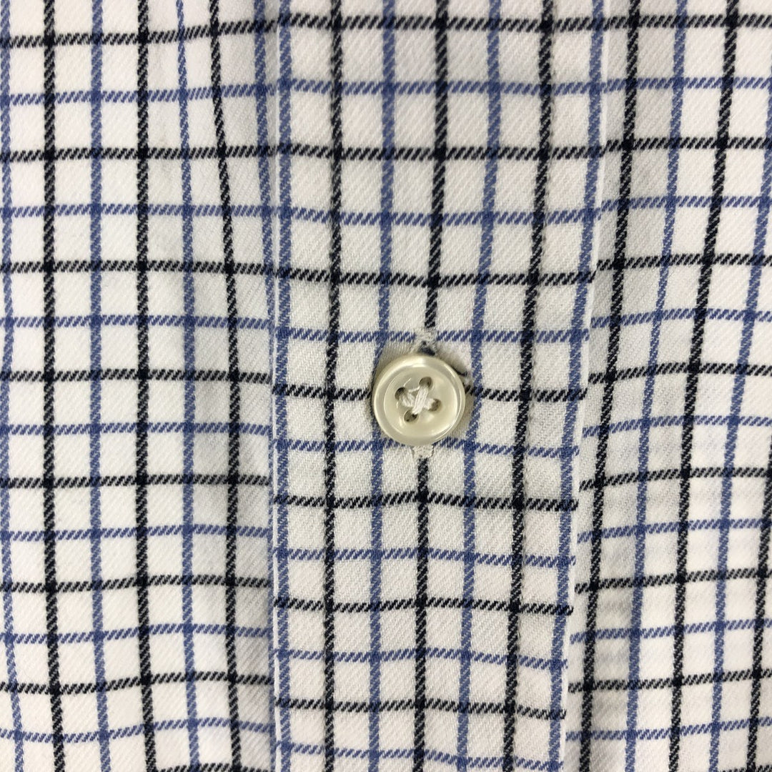 Ralph Lauren Classic Fit Long Sleeve Button Down Check Shirt Men's XL cotton white type Vintage Second Hand