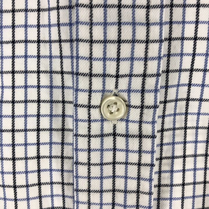 Ralph Lauren Classic Fit Long Sleeve Button Down Check Shirt Men's XL cotton white type Vintage Second Hand