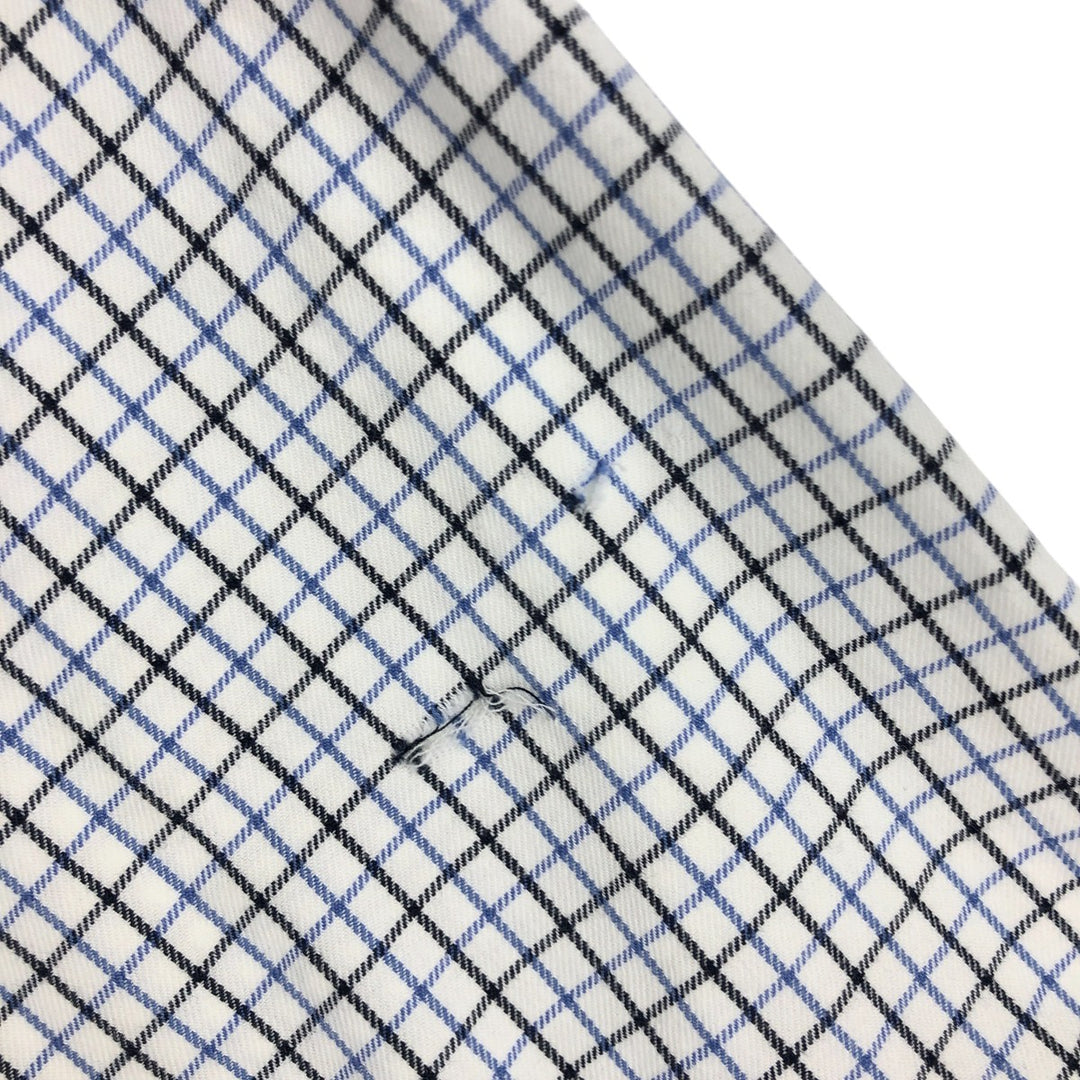 Ralph Lauren Classic Fit Long Sleeve Button Down Check Shirt Men's XL cotton white type Vintage Second Hand