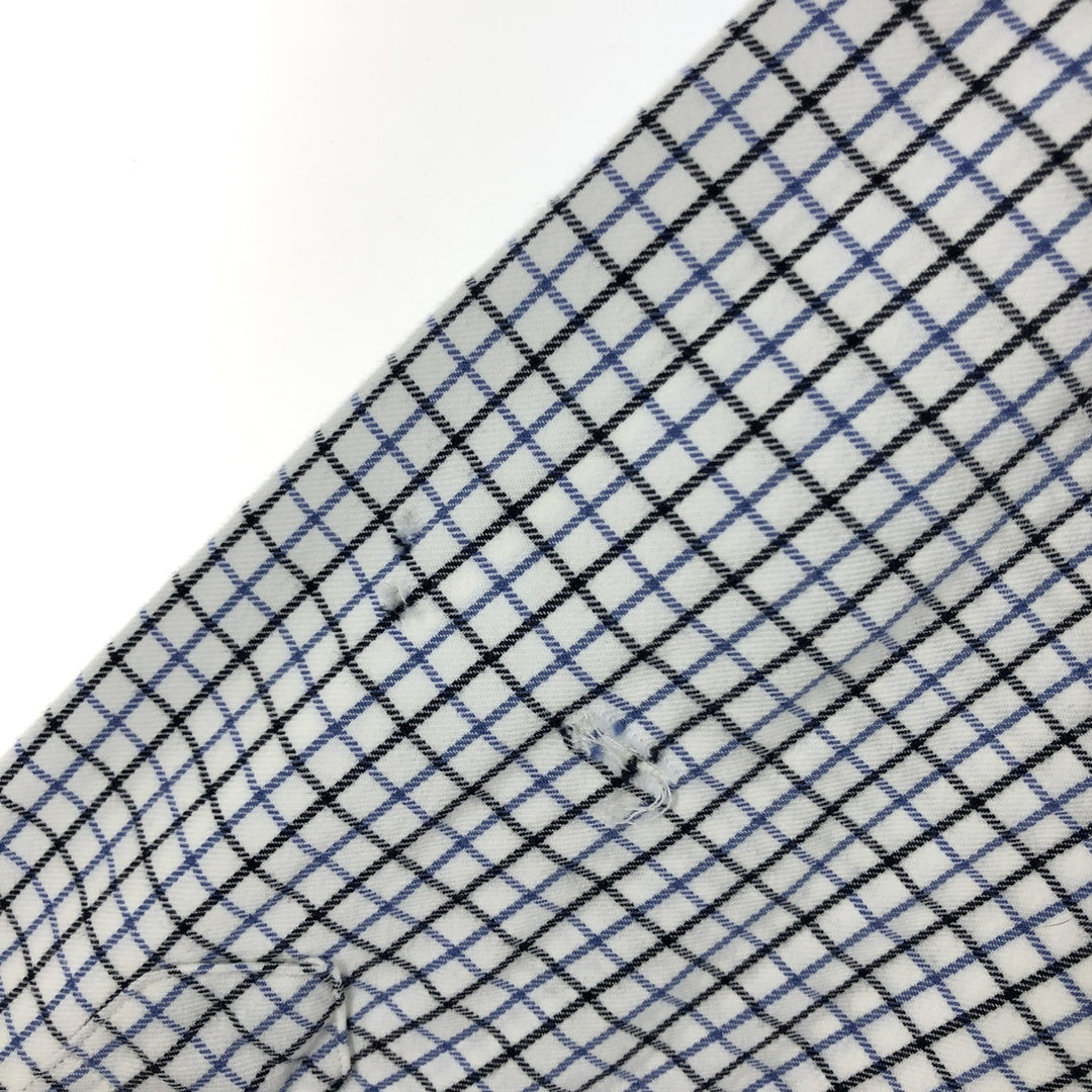 Ralph Lauren Classic Fit Long Sleeve Button Down Check Shirt Men's XL cotton white type Vintage Second Hand