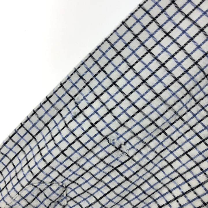 Ralph Lauren Classic Fit Long Sleeve Button Down Check Shirt Men's XL cotton white type Vintage Second Hand