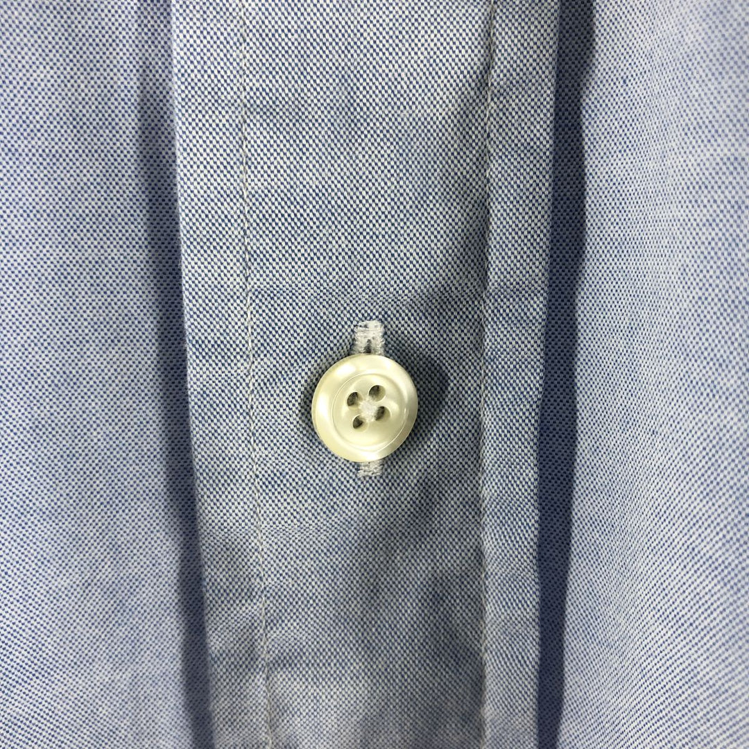 Brooks Brothers 346 long sleeve button-down shirt, men's size M cotton Navy blue Vintage Second Hand
