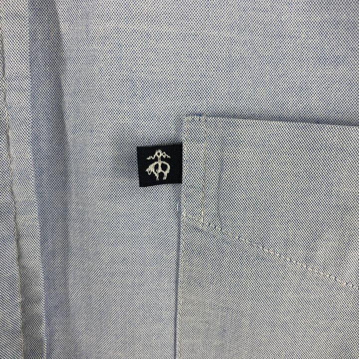 Brooks Brothers 346 long sleeve button-down shirt, men's size M cotton Navy blue Vintage Second Hand