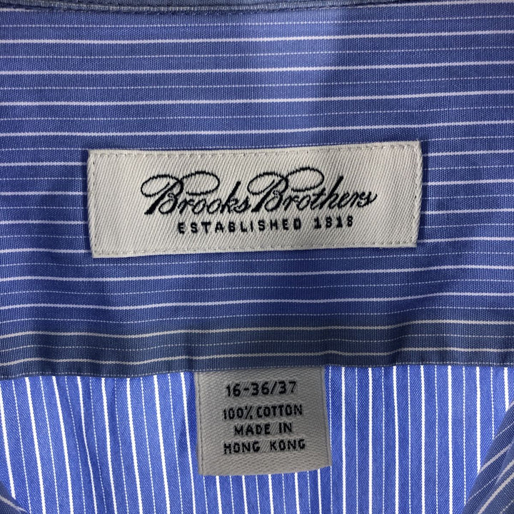 Brooks Brothers Multi-stripe Wide Collar Long Sleeve Cotton Striped Shirt Men's Size L cotton blue type Vintage Second Hand