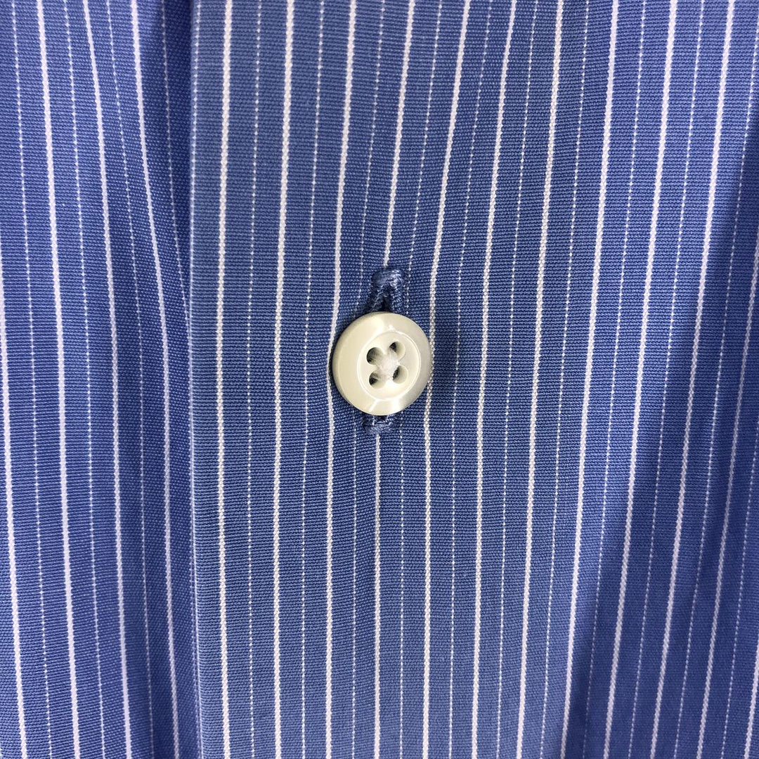 Brooks Brothers Multi-stripe Wide Collar Long Sleeve Cotton Striped Shirt Men's Size L cotton blue type Vintage Second Hand