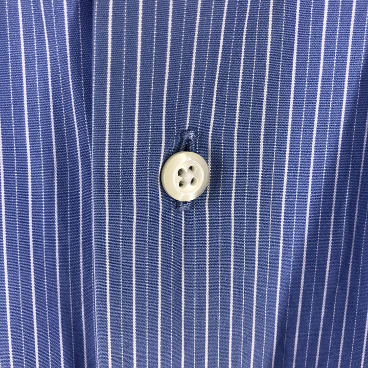 Brooks Brothers Multi-stripe Wide Collar Long Sleeve Cotton Striped Shirt Men's Size L cotton blue type Vintage Second Hand