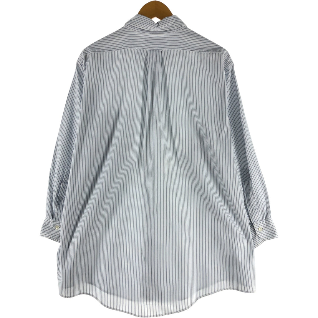 Brooks Brothers Long Sleeve Button-Down Striped Shirt Made in USA Men's XL cotton white type Vintage Second Hand