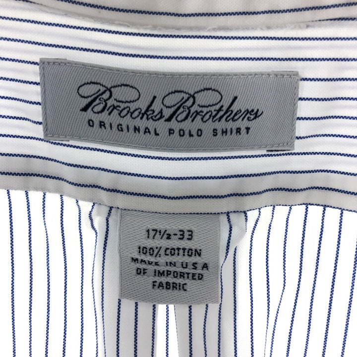 Brooks Brothers Long Sleeve Button-Down Striped Shirt Made in USA Men's XL cotton white type Vintage Second Hand