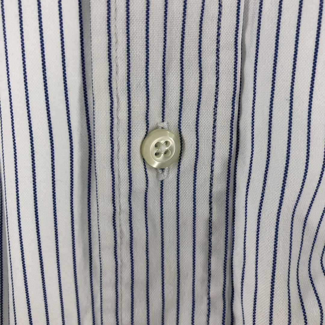 Brooks Brothers Long Sleeve Button-Down Striped Shirt Made in USA Men's XL cotton white type Vintage Second Hand