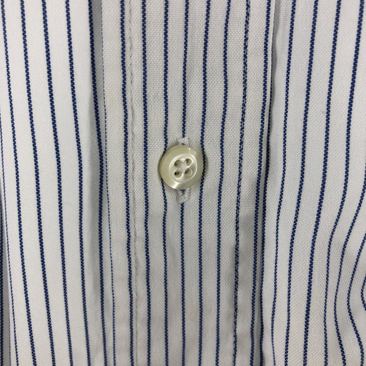 Brooks Brothers Long Sleeve Button-Down Striped Shirt Made in USA Men's XL cotton white type Vintage Second Hand