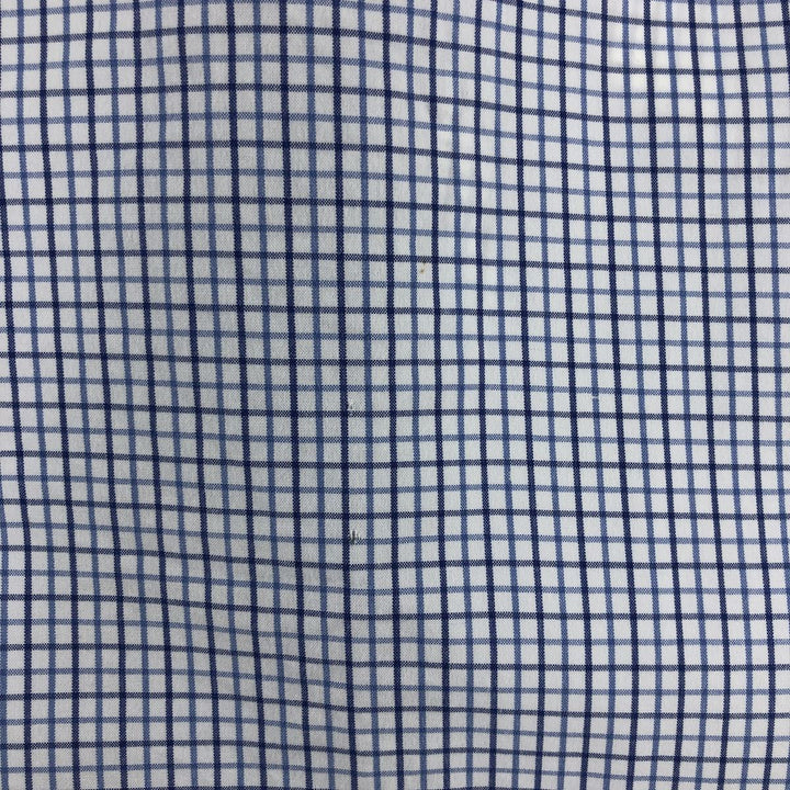 Ralph Lauren POLO by Ralph Lauren CUSTOM FIT short sleeve button down check shirt men's XL size cotton navy blue type Vintage Second Hand