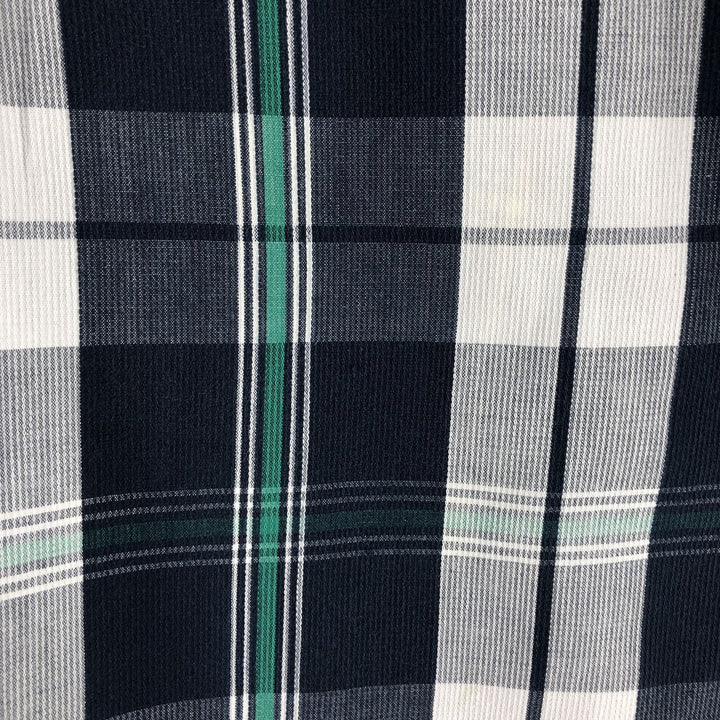 00'S Pendleton short sleeve button down check shirt men's size L cotton navy blue type Vintage Second Hand