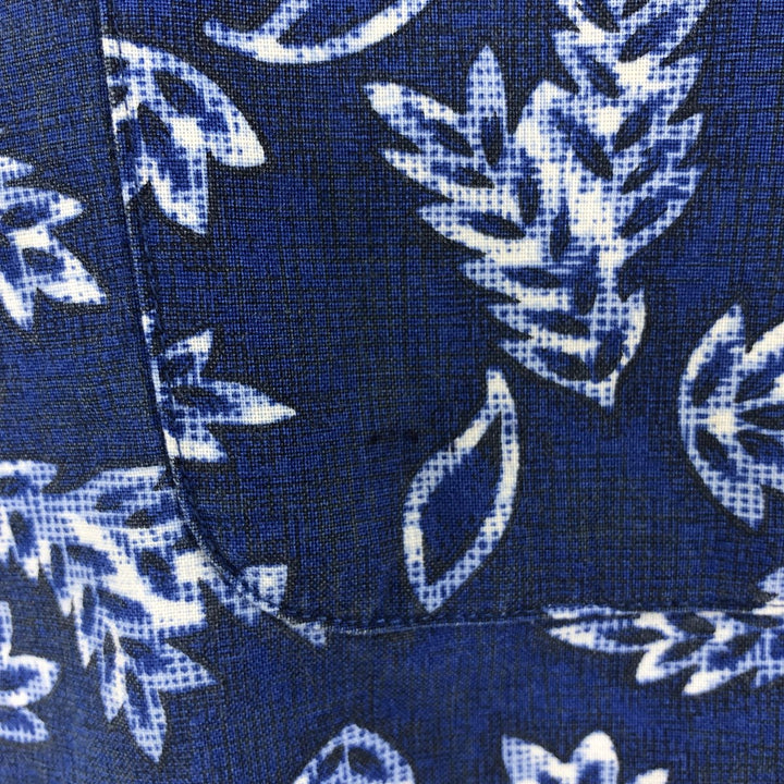 90'S Ralph Lauren CHAPS chaps all-over print short sleeve box shirt men's size L vintage cotton blue type Vintage Second Hand