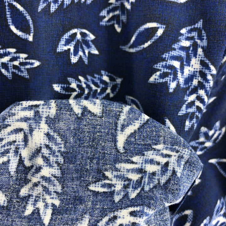90'S Ralph Lauren CHAPS chaps all-over print short sleeve box shirt men's size L vintage cotton blue type Vintage Second Hand