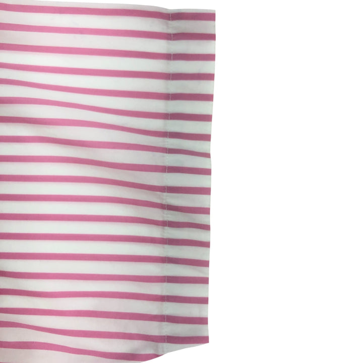 Ralph Lauren CUSTOM FIT short sleeve button down striped shirt men's size L cotton pink type Vintage Second Hand