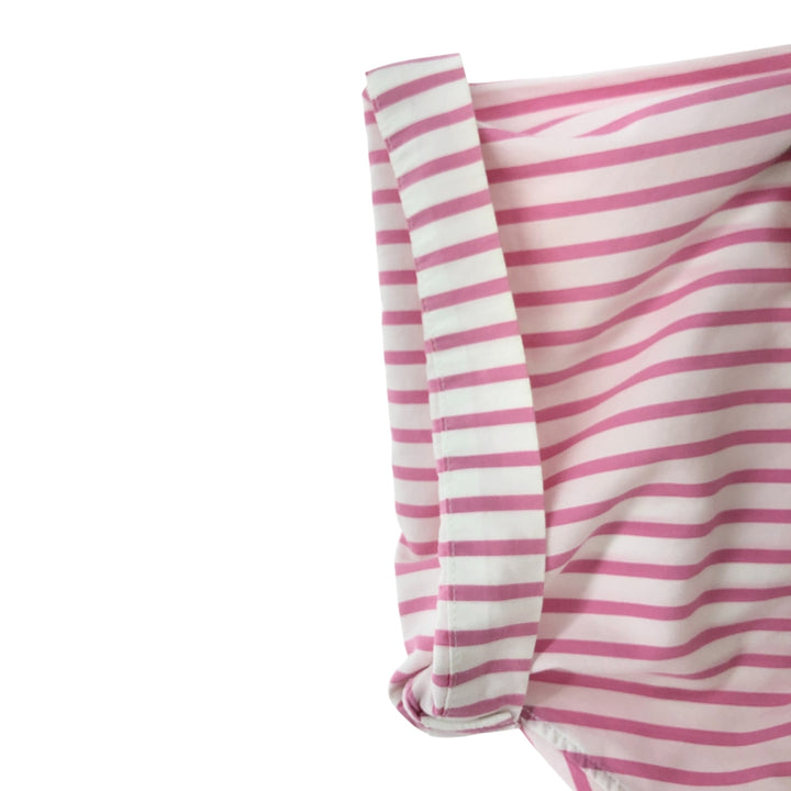Ralph Lauren CUSTOM FIT short sleeve button down striped shirt men's size L cotton pink type Vintage Second Hand