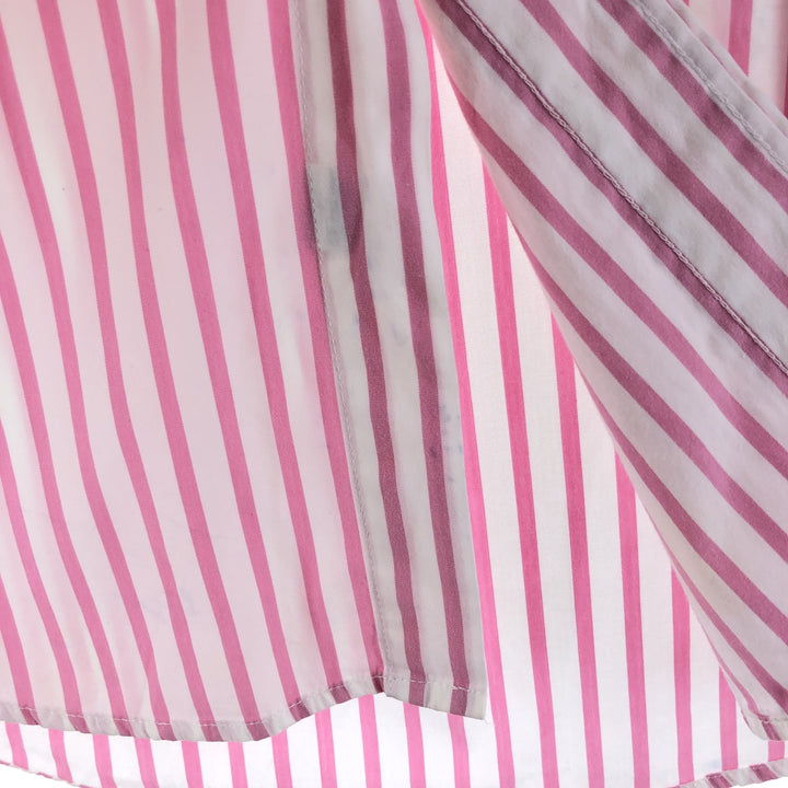Ralph Lauren CUSTOM FIT short sleeve button down striped shirt men's size L cotton pink type Vintage Second Hand