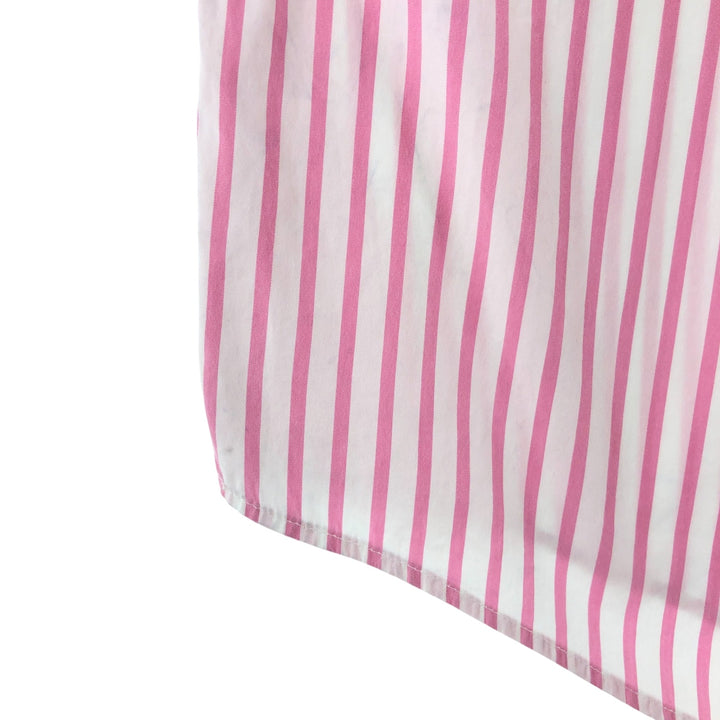 Ralph Lauren CUSTOM FIT short sleeve button down striped shirt men's size L cotton pink type Vintage Second Hand
