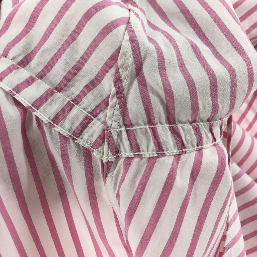 Ralph Lauren CUSTOM FIT short sleeve button down striped shirt men's size L cotton pink type Vintage Second Hand