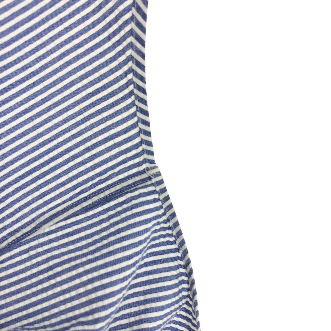 Ralph Lauren CLASSIC FIT Classic Fit Seersucker Short Sleeve Button Down Striped Shirt Men's L cotton blue type Vintage Second Hand